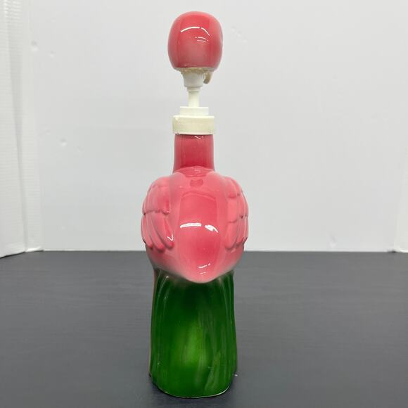 Vintage Pink Flamingo Ceramic Novelty Pump Soap Lotion Dispenser 9.5" - Picture 5 of 11